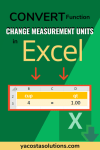 CONVERT Function in Excel (Pin for Pinterest)