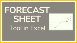 Using the Forecast Sheet Tool in Excel - Tutorial