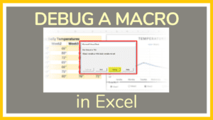 How to Debug a Macro in Excel - Tutorial