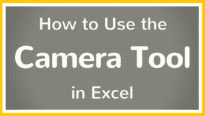 How to Use the Camera Tool in Excel - Tutorial