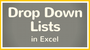 How to Make Drop Down Lists in Excel - Tutorial