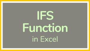 How to use IFS function in Excel - Tutorial