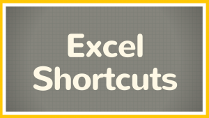 Time Saving Excel Keyboard Shortcuts - Tutorial