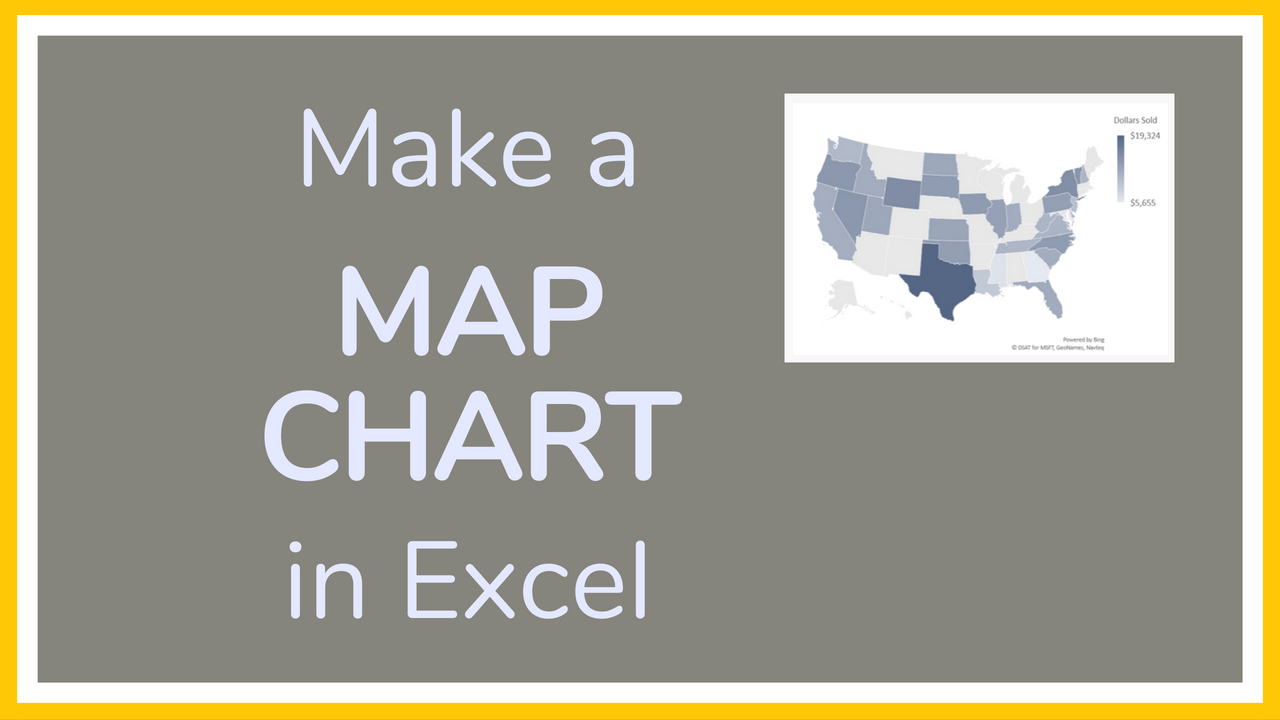 How To Make A Map Chart In Excel - Tutorial