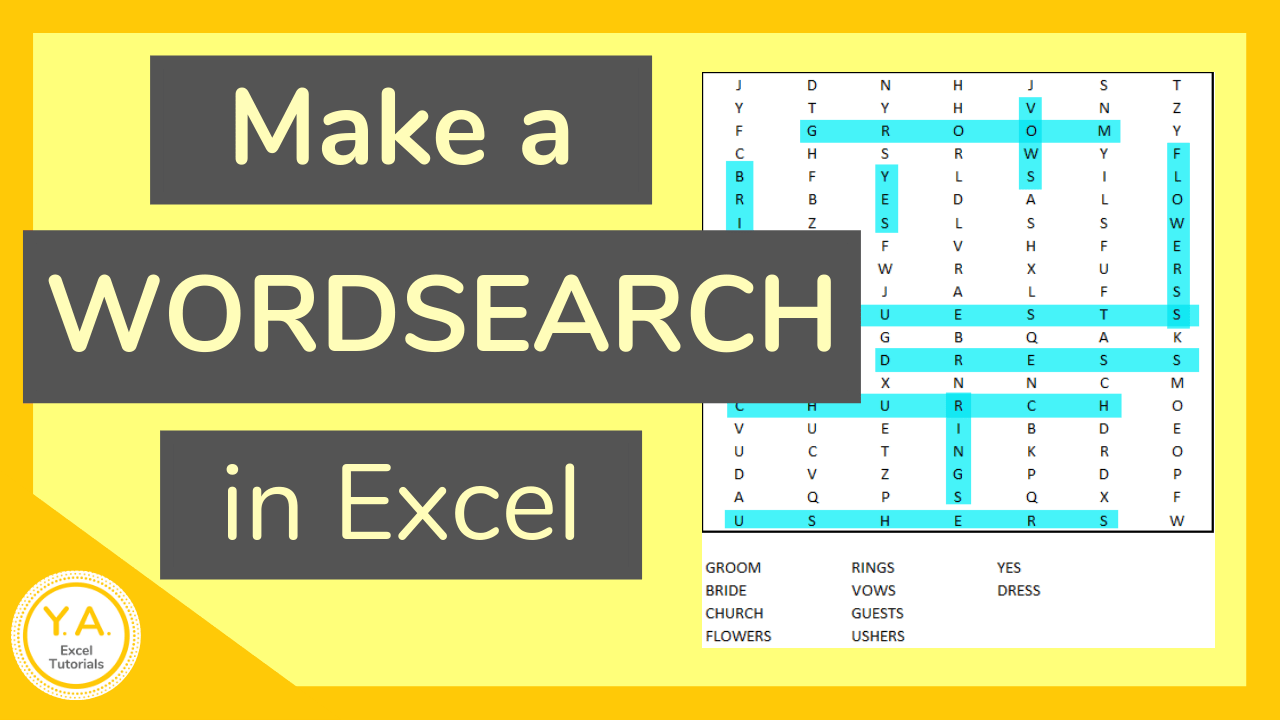 how-to-make-a-word-search-puzzle-in-excel-video-tutorial
