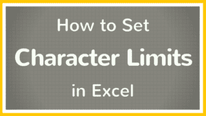 How to set a length limit on Excel cells - Tutorial