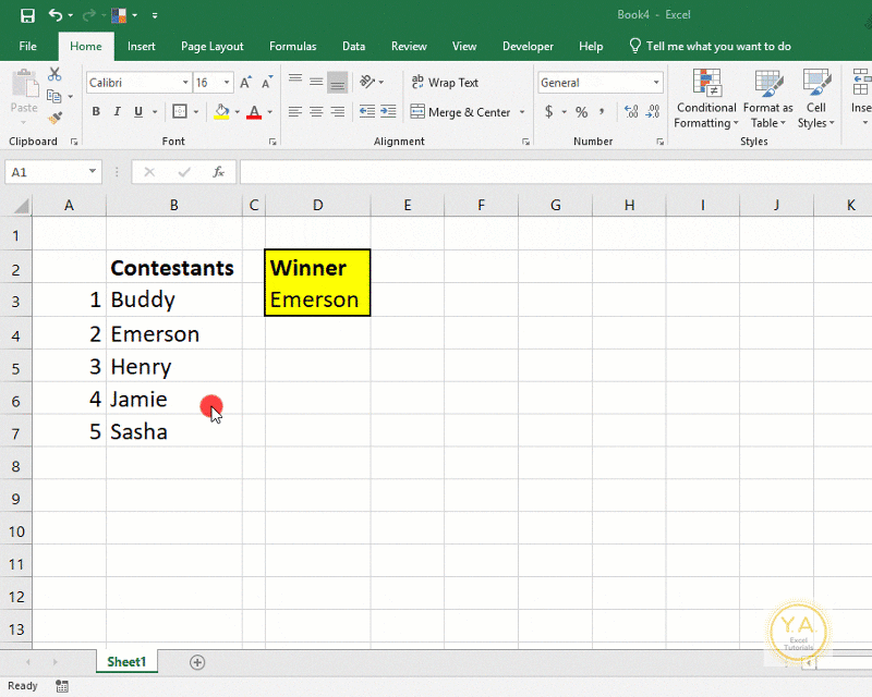 Show a Cell in a Shape in Excel (gif)