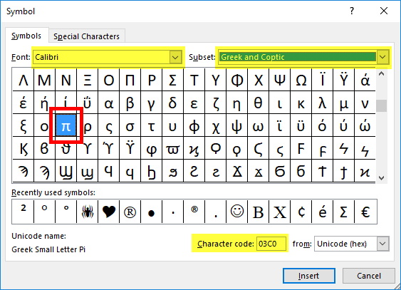 simbol-pi-di-excel-imagesee