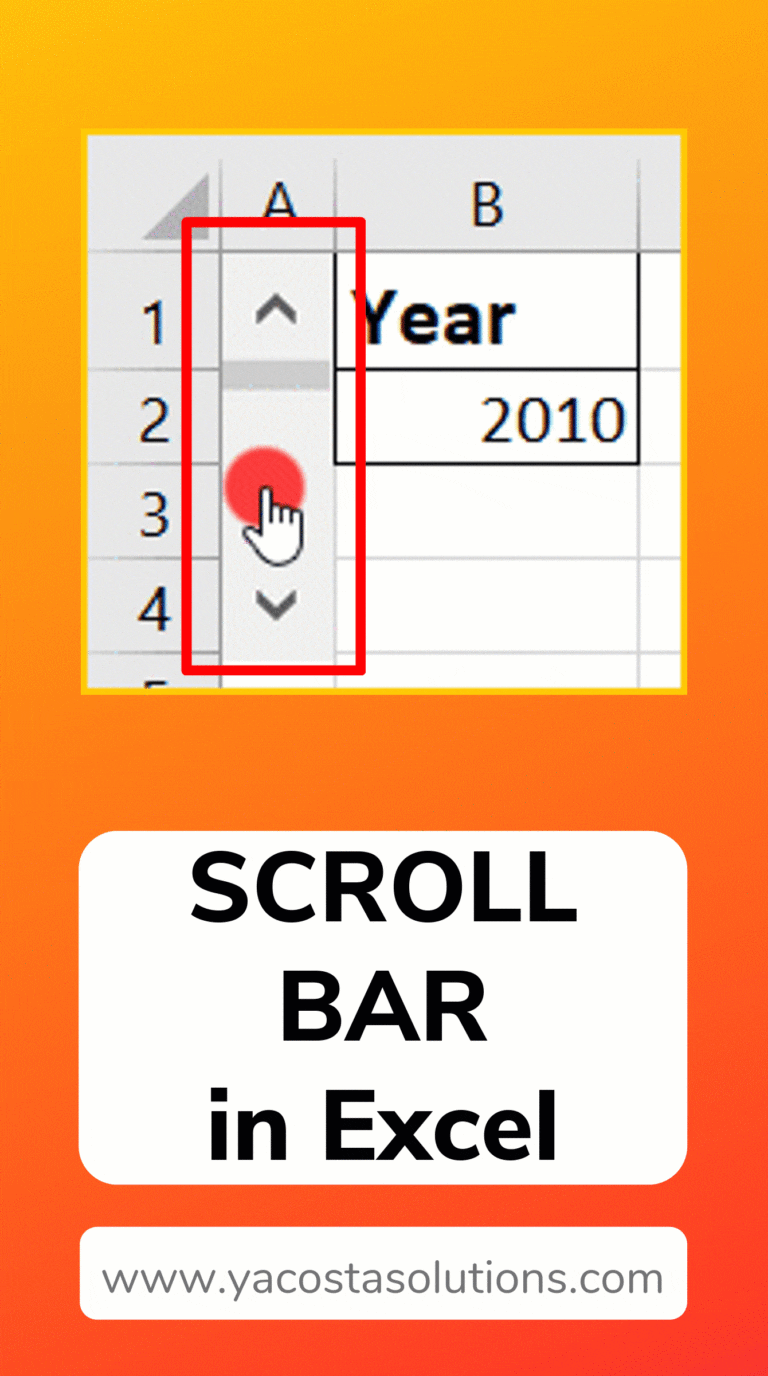 How To Add A Scroll Bar In Excel