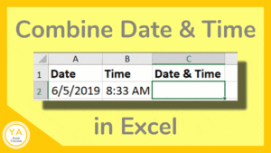 Combine Date and Time from Separate Cells in Excel by Adding