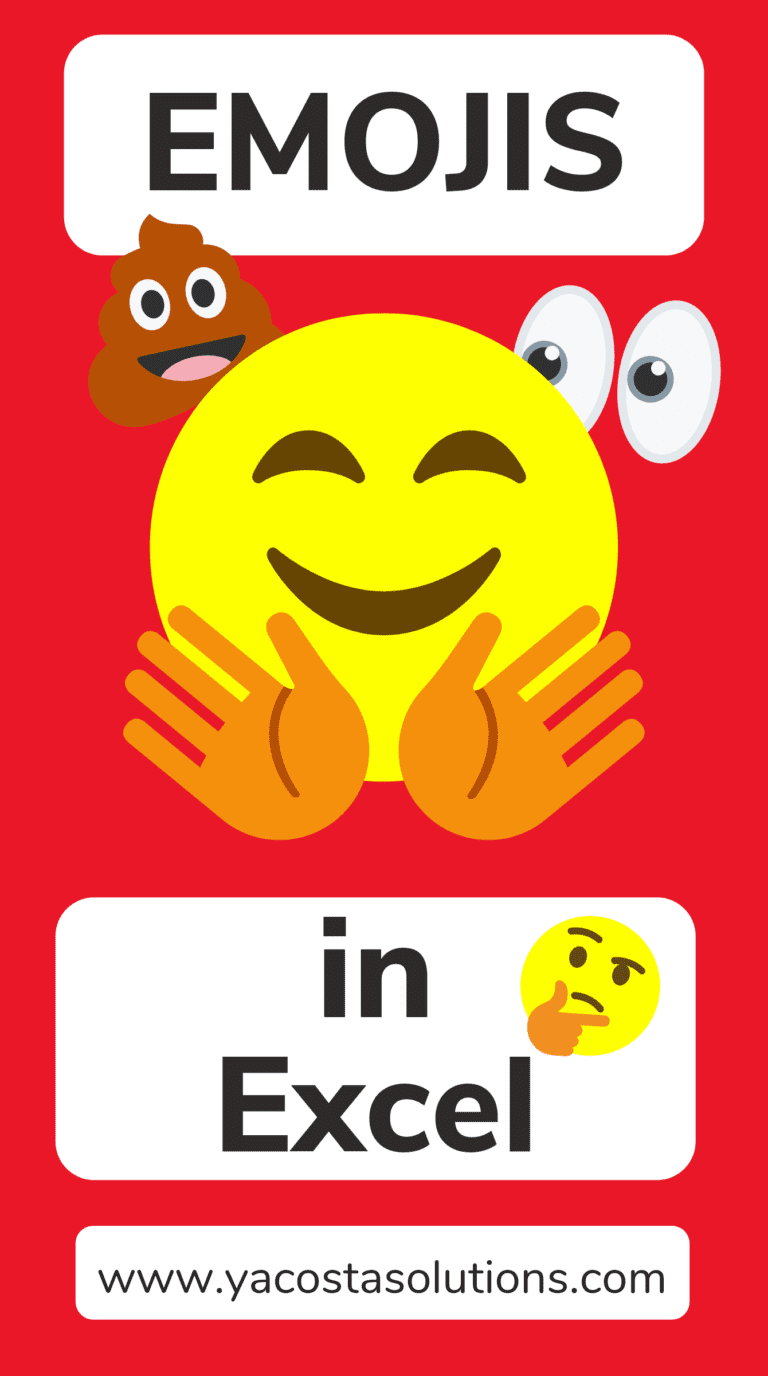 Emojis in Excel 4 Easy Ways