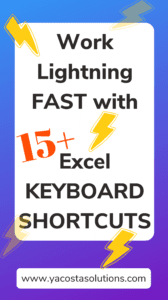 15+ Excel Keyboard Shortcuts (pin)