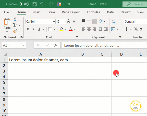 How to cross out a cell in Excel