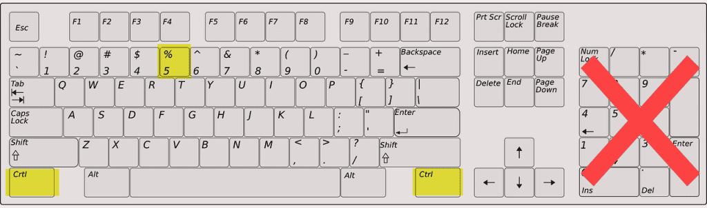 Apply Strikethrough in Excel Keyboard Shortcut: Ctrl+5