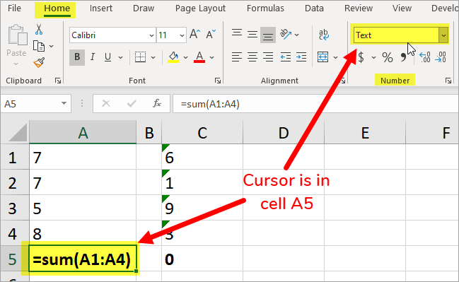 Check Cell Formatting in Excel (image)