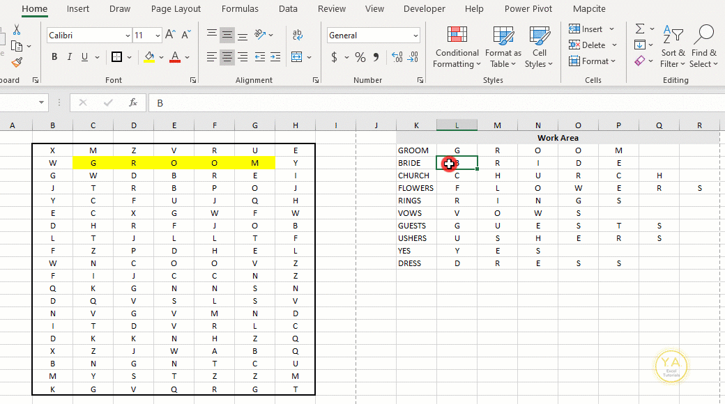 how-to-make-a-word-search-puzzle-in-excel-video-tutorial