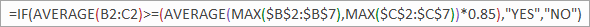 Nested IF Formula Example (image)