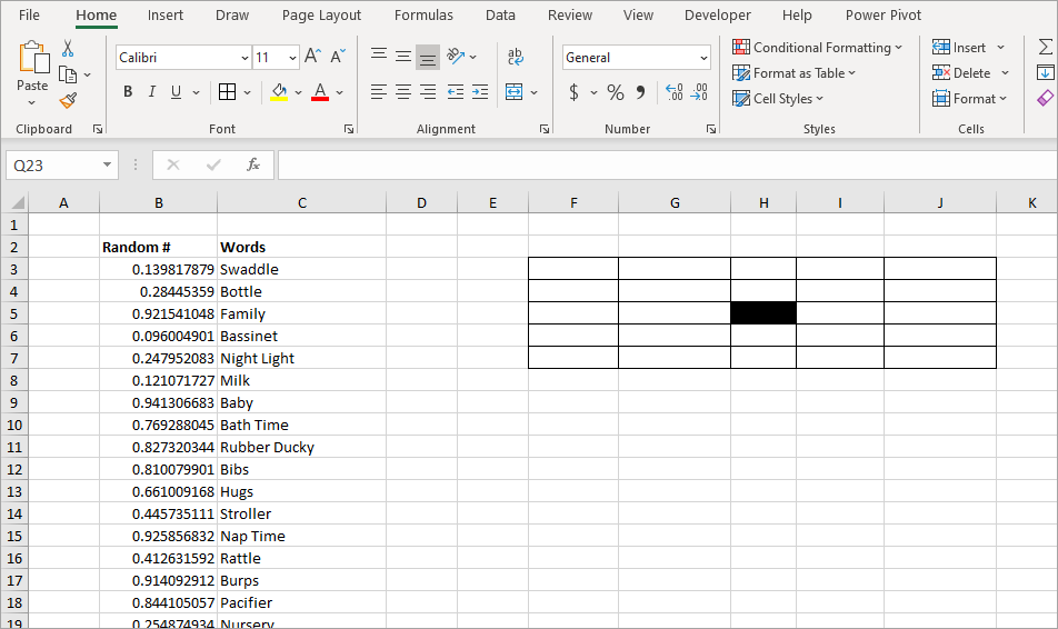 Example of Staging Sheet (image)