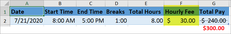 Goal Seek in Excel Example Scenario (image)