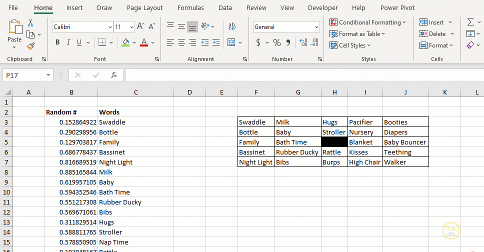 Sort List by RAND Values