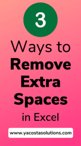 Remove Extra Spaces in Excel (Pin for Pinterest)