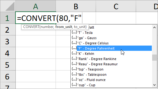 Convert Function How To Do Unit Conversions In Excel Video Tutorial