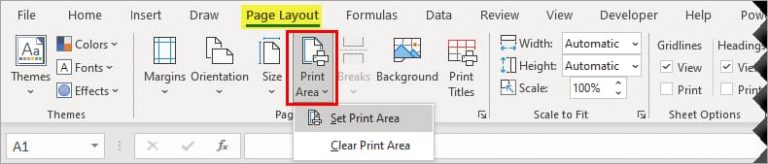 Print Area in Excel: Print Only Part of a Sheet