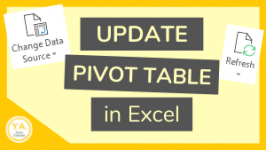 Update an Excel Pivot Table - Even When the Source Data Changes (+ video tutorial) Update Pivot Table (feat. image)