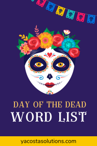 Day of the Dead Word List (pin for Pinterest)