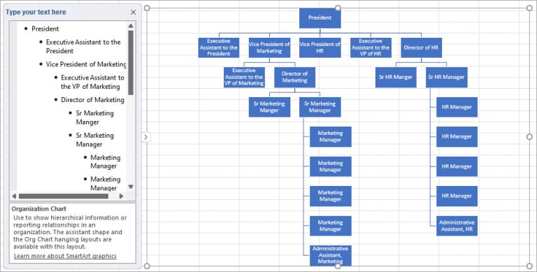 How to Make an Organizational Chart in Excel (with video tutorial)
