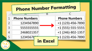 Phone Number Formatting in Excel - Tutorial Feat. Image