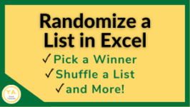 Randomize Lists in Excel - Pick a Winner, Shuffle Data, and More! - Tutorial (featured image)